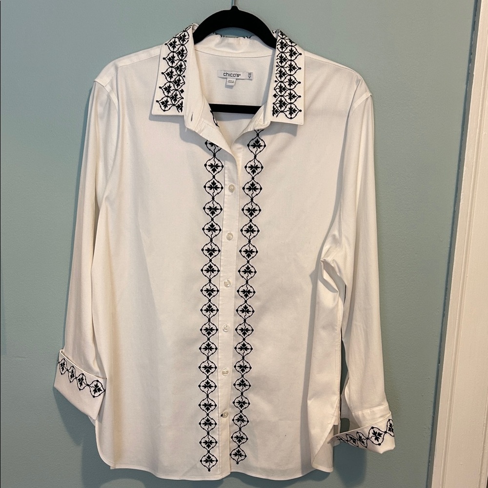 Chico’s Crisp White Blouse